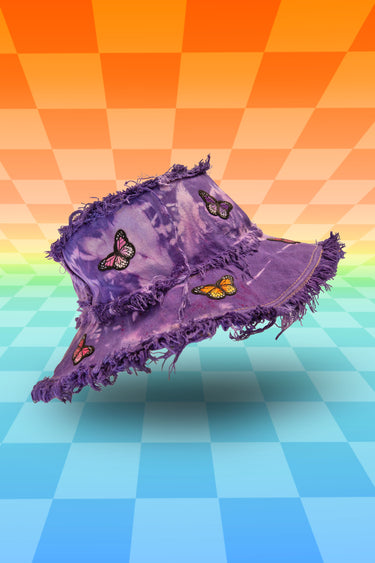 Butterfly Splatter Patch Bucket Hat